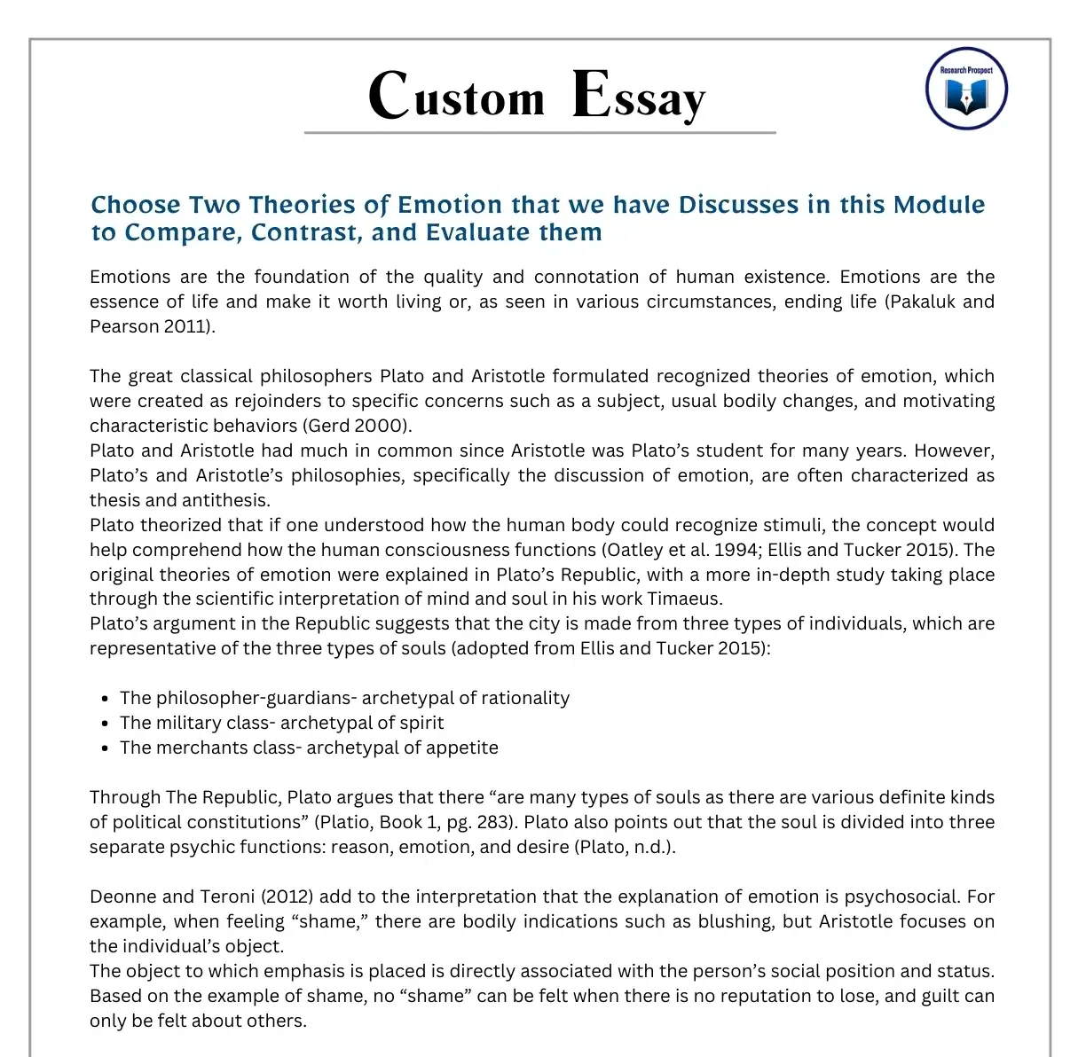 Custom Essay Samples