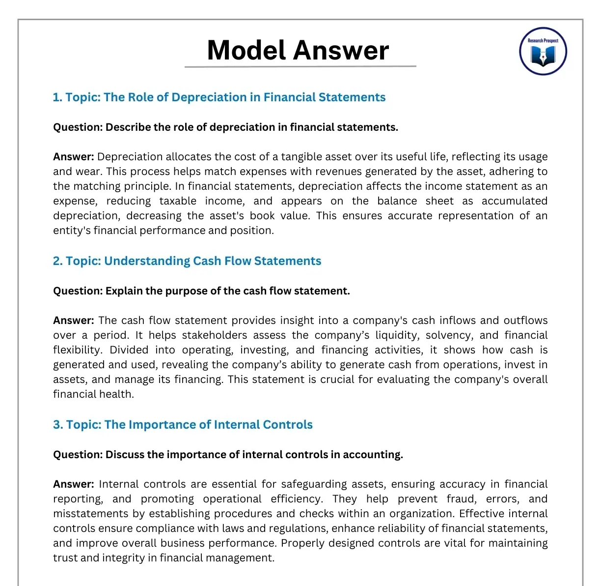 Model Answer Writing Samples